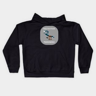 Piwakawaka  Fantail  New Zealand Kids Hoodie